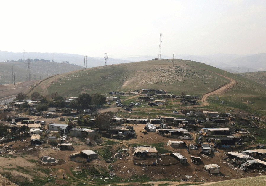 THE BEDUIN encampment of Khan al-Ahmar is seen near Ma’aleh Adumim.