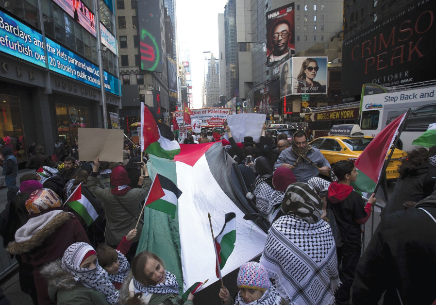 A pro-Palestinian rally in New York City 