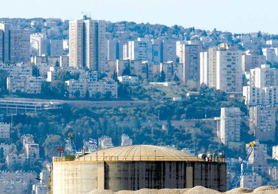 The HAIFA Chemicals’ ammonia tank