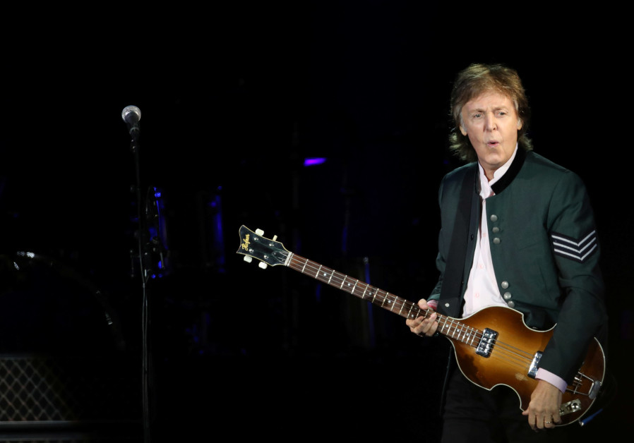 British musician Paul McCartney performs during the "One on One" tour concert in Brazil