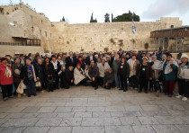Hanukka candle-lighting ceremony in honor of Holocaust survivors at the Western Wall in Jerusalem