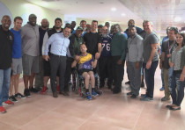 NFL players visit Shalva Center in Jerusalem, March 26, 2018