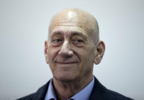 Former Prime Minister Ehud Olmert is seen in Jerusalem District Court