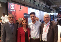16-year-old entrepreneur Eli Ohayon displayed his fitness start-up at an exposition in Barcelona las