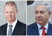 Teva CEO KAre Schultz and ISraeli Prime Minister Benjamin Netanyahu