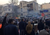 People protest in Tehran, Iran December 30, 2017 in this still image from a video obtained by REUTER