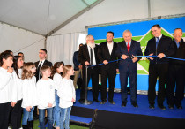 Prime Minister Benjamin Netanyahu at the ribbon cutting ceremony for Highway 55 on January 30, 2018.