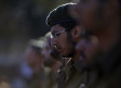 An Israeli soldier of the Ultra-Orthodox brigade takes part in a swearing-in ceremony in Jerusalem.
