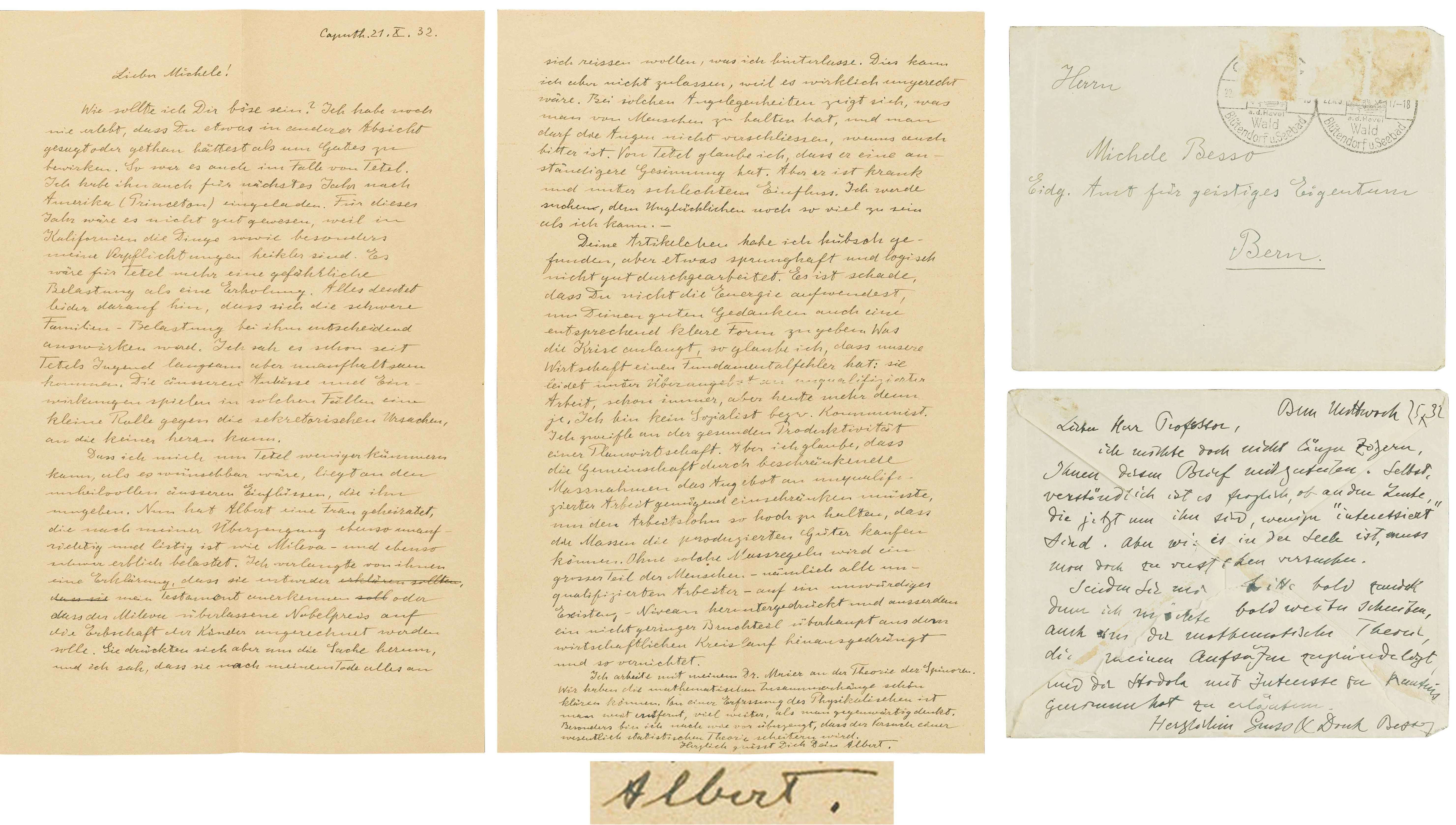 Letters From Einstein To Be Auctioned The Jerusalem Post