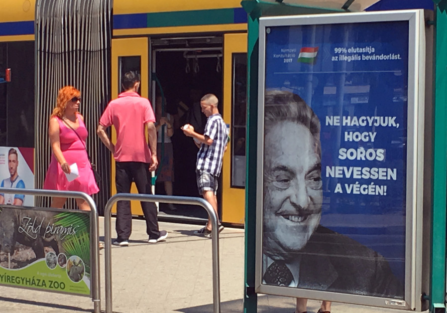 Israel 'endorses antisemitic laughing Jew poster' in Hungary — George Soros betrayal