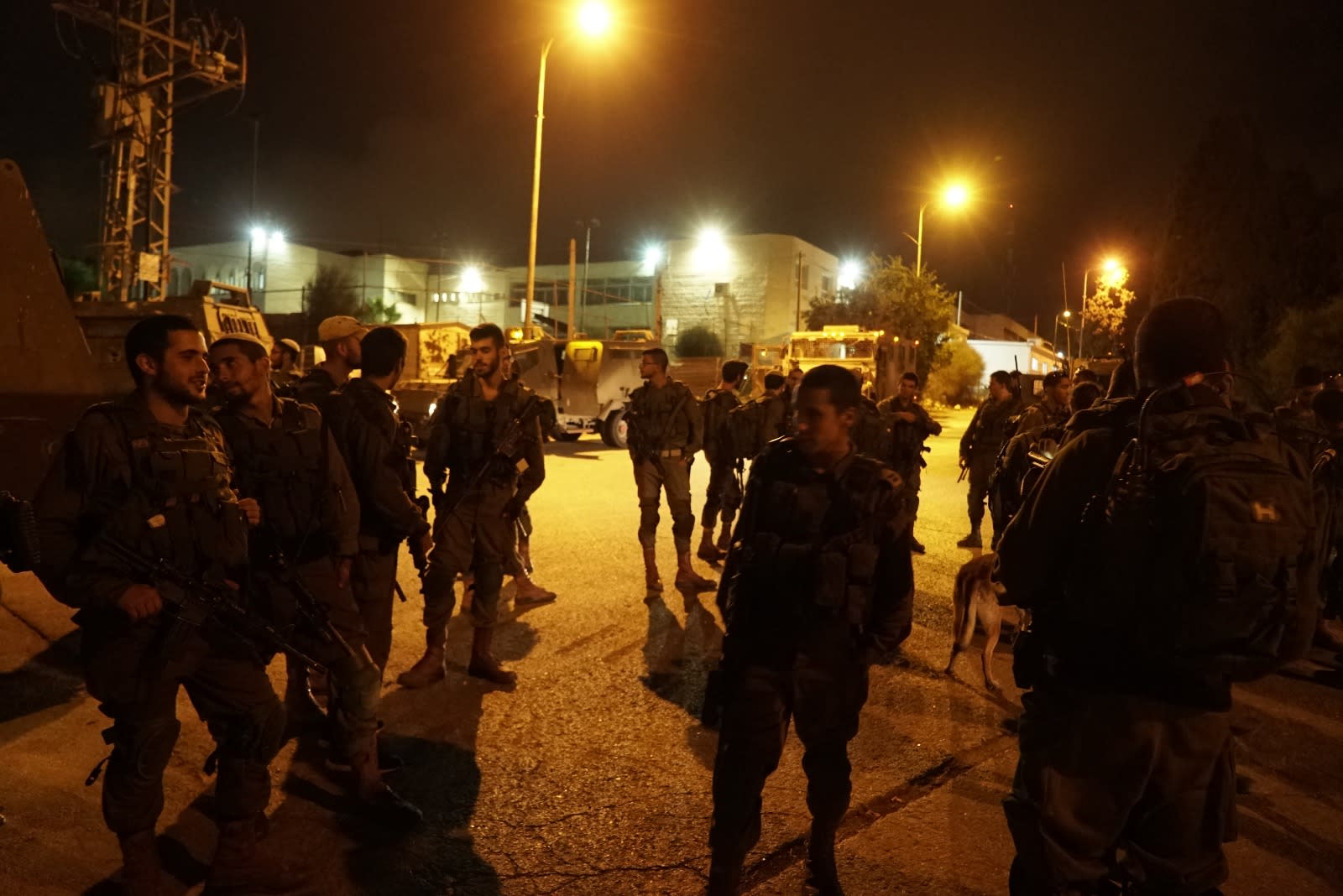 IDF soldiers seen during overnight activity following Thursday's stabbing attack, July 28, 2018 (IDF SPOKESPERSON'S UNIT)