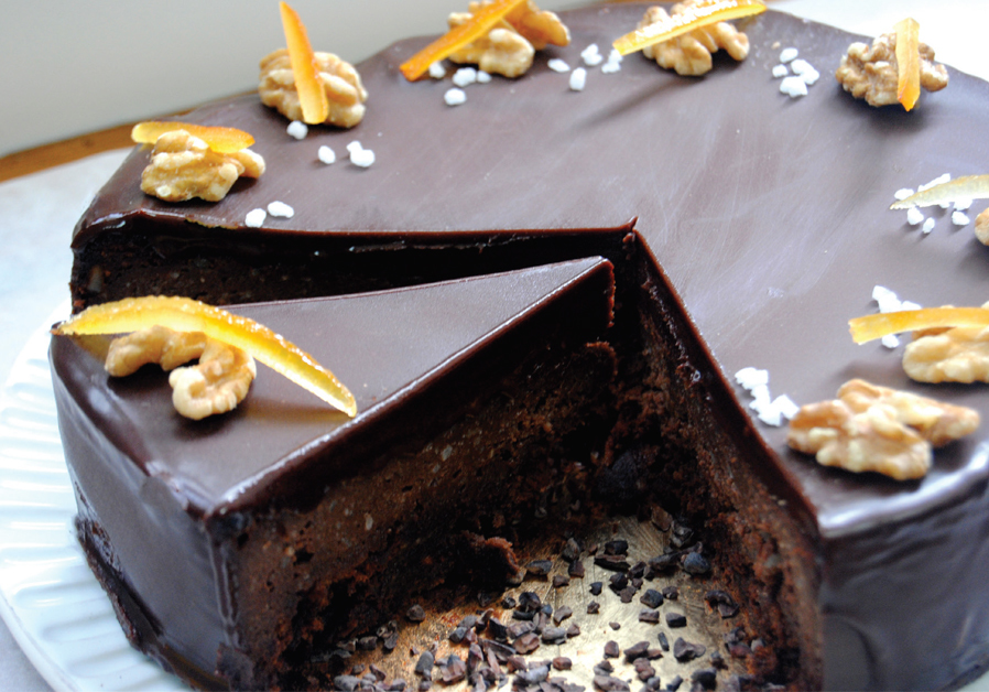Chocolate orange cake. (PASCALE PERETZ RUBIN AND CHAGIT GOREN)