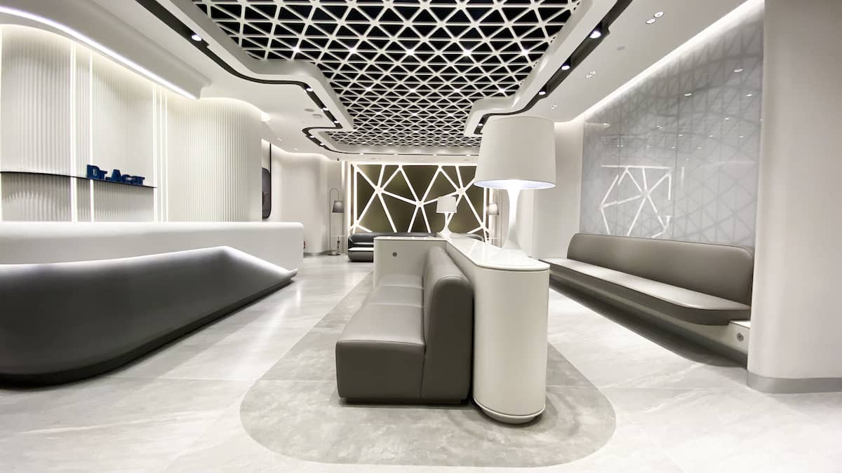 Cosmedica Clinic's futuristic-looking reception area (Credit: Cosmedica Clinic)