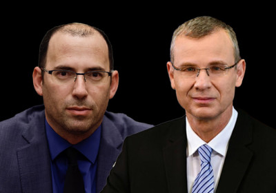  Constitution, Law, and Justice Committee chairman MK Simcha Rothman and Justice Minister Yariv Levin.
