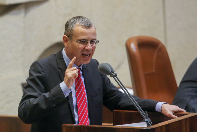 JUSTICE MINISTER Yariv Levin presents the reasonableness clause to the Knesset in July. (photo credit: MARC ISRAEL SELLEM/THE JERUSALEM POST)