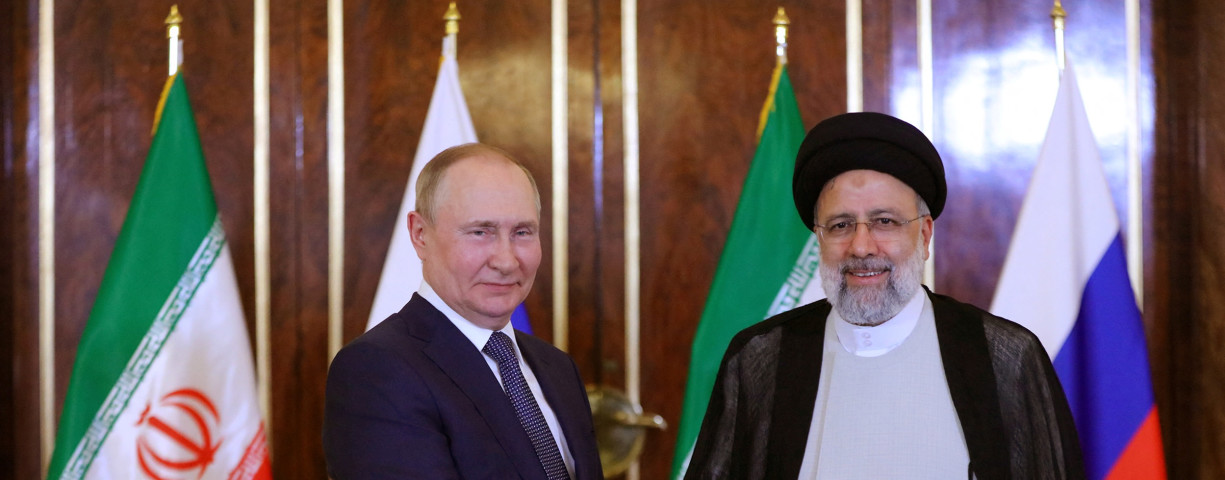 Iranian President Ebrahim Raisi meets with Russian President Vladimir Putin in Tehran, Iran, July 19, 2022