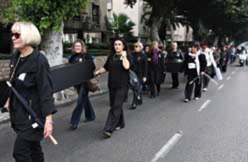 domestic violence protest 248.88 (photo credit: Yael Tzur)