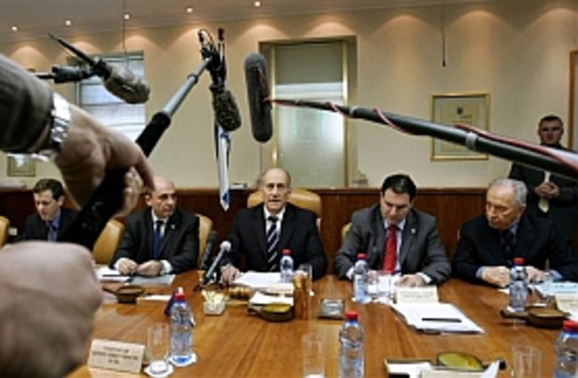 olmert cabinet 298.88 (photo credit: AP [file])