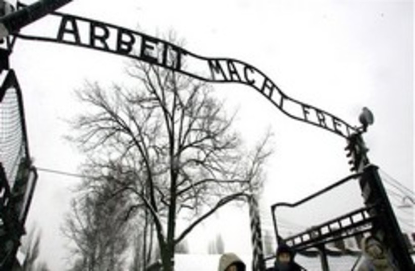 Auschwitz sign 248 88 AP (photo credit: )