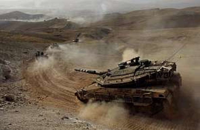 tanks up north in drill  (photo credit: IDF)