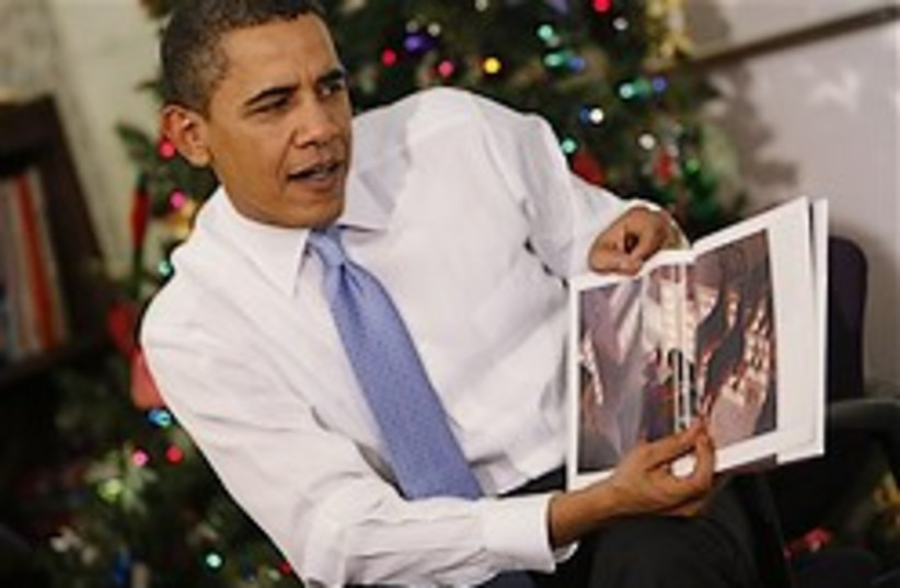 obama christmas book 248.88 AP (photo credit: )