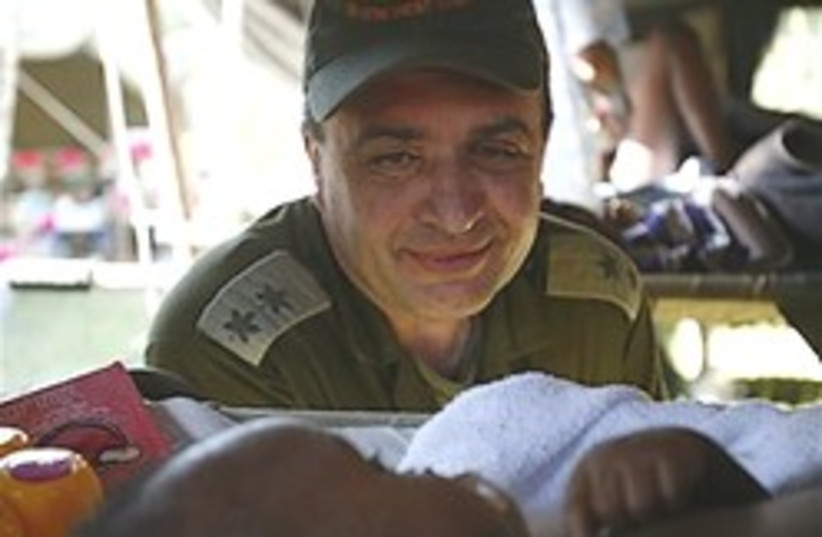 IDF rescue Haiti baby berman (photo credit: AP)