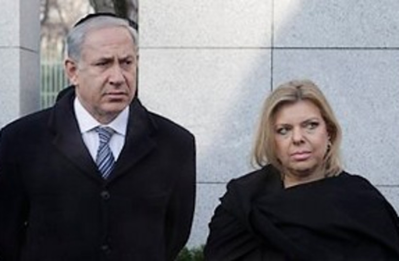 netanyahu and sara in poland holocaust 311 ap (photo credit: AP)
