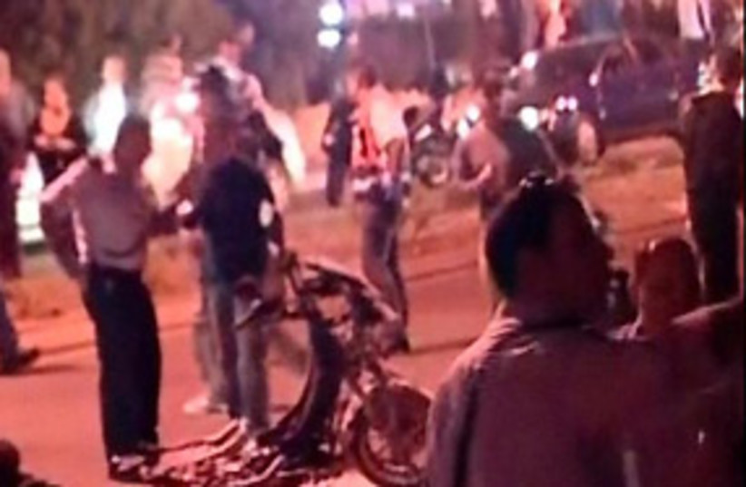 kiryat ata motorcycle bombing 311 (photo credit: Channel 10 screenshot)