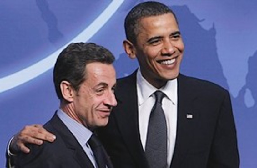 Sarkozy Obama nuke Summit 311 (photo credit: Associated Press)