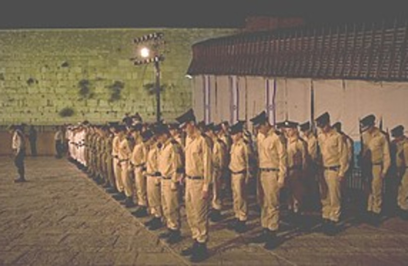 Troops Kotel Remembrance Day 311 (photo credit: Associated Press)