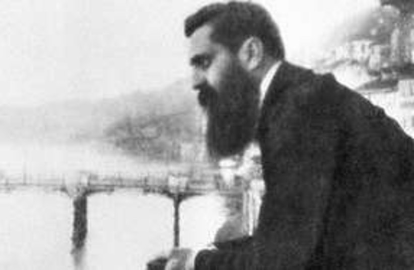 Theodor Herzl leaning 311 (photo credit: E.M. Lilien)