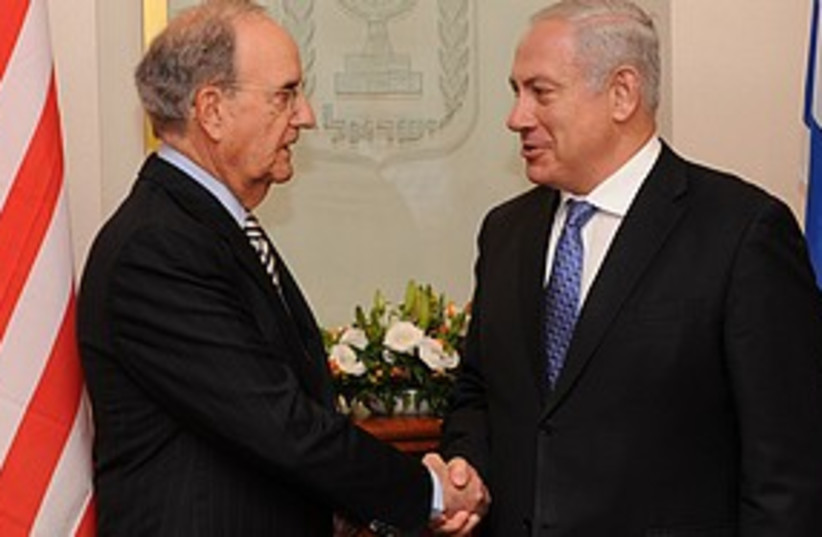 Netanyahu Mitchell 311 (photo credit: GPO)