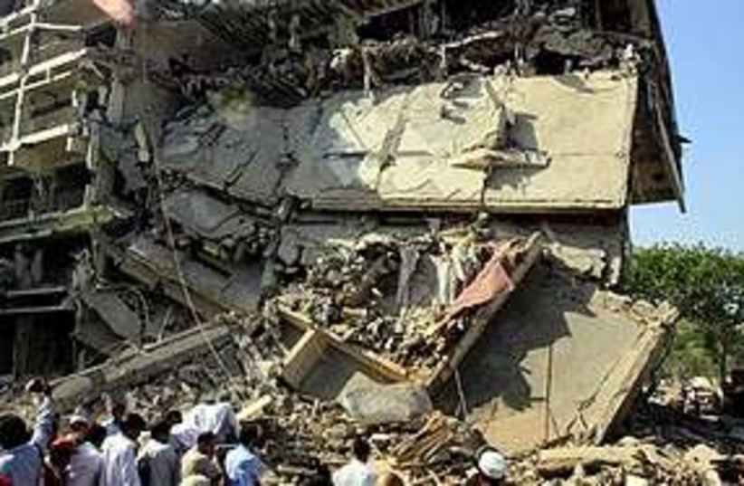 Pakistan bomb rubble  311 (photo credit: Associated Press)