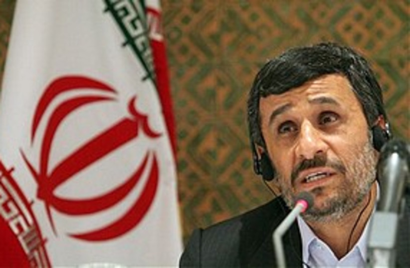 Ahmadinejad at NPT 311 (photo credit: AP)