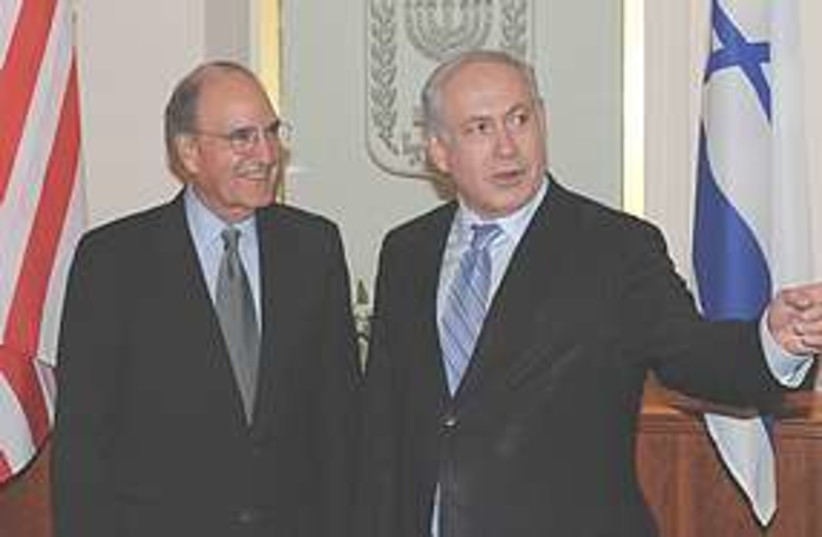 Netanyahu meets Mitchell 311 (photo credit: ASSOCIATED PRESS)