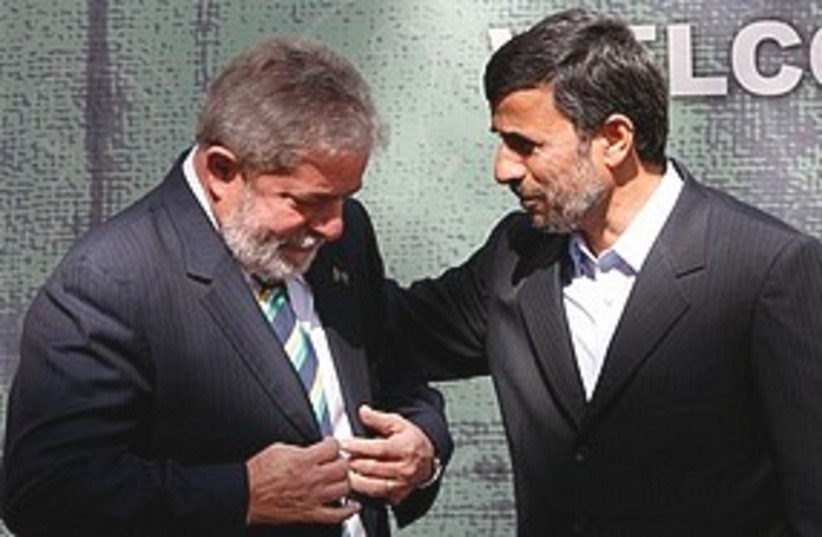 Da Silva meets Ahmadinejad 311 (photo credit: Associated Press)