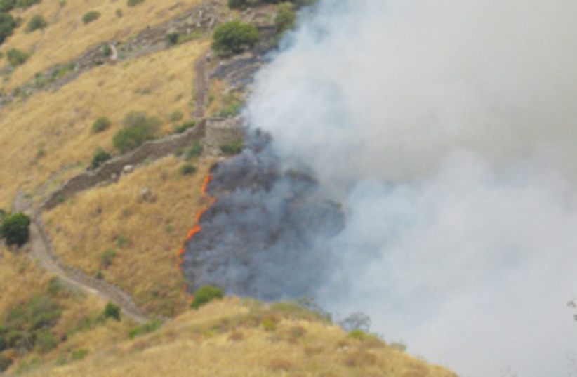 Fire in Gamla 311 (photo credit: Osnat Eitan)