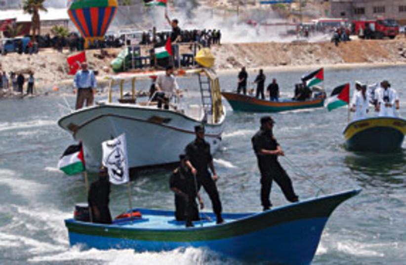 Gaza boats 311 (photo credit: Associated Press)