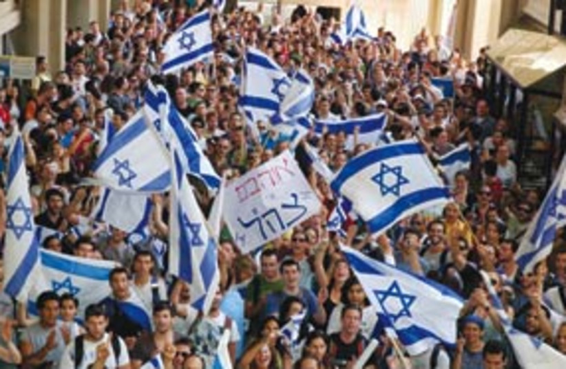 Pro-IDF rally 311 (photo credit: Gilad Cohen/Im Tirtzu)