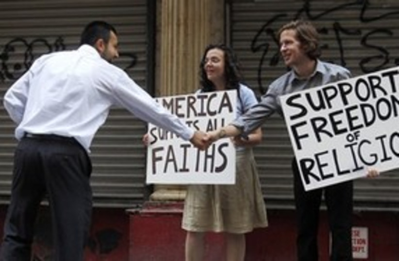 Ground Zero mosque protests (photo credit: Associated Press)