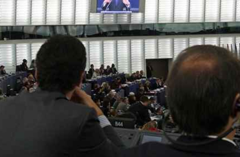 European Parliament meeting 311 (photo credit: AP Photo/Christian Lutz)