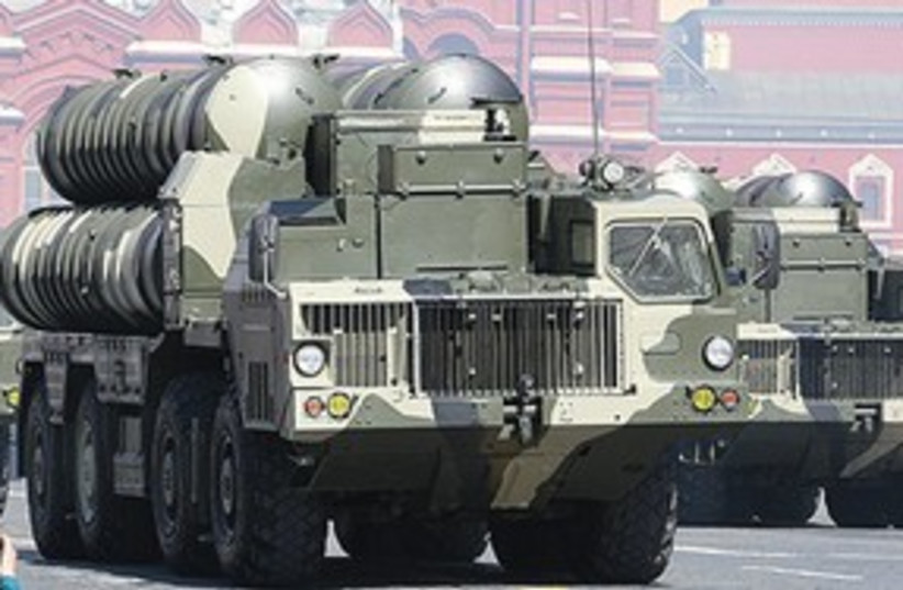 S-300 MISSILES on launcher trucks 311 (photo credit: Courtesy)
