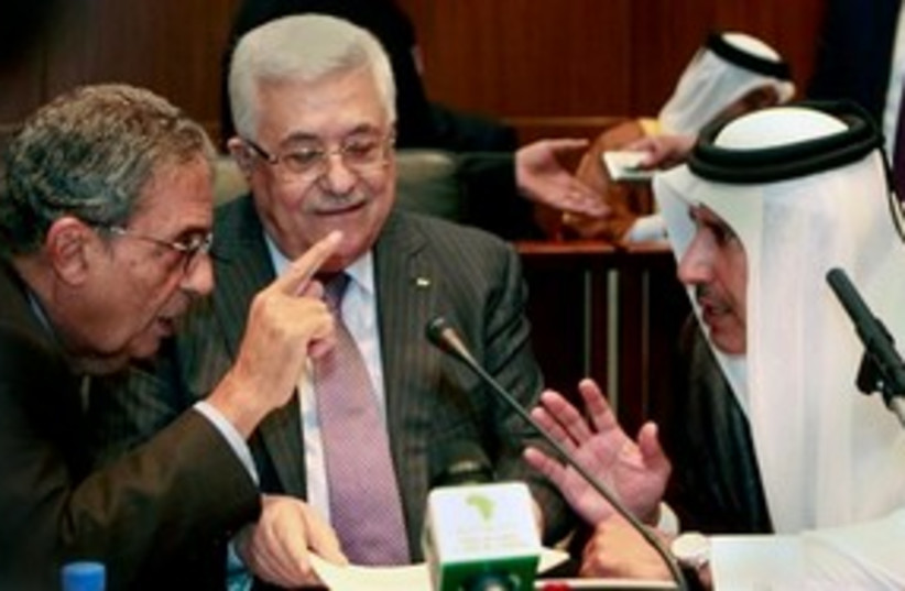 Abbas and Moussa 311 (photo credit: Associated Press)