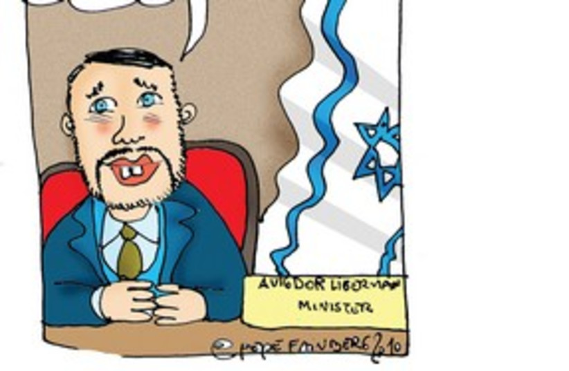 Lieberman cartoon 311 (photo credit: Pepe Fainberg)