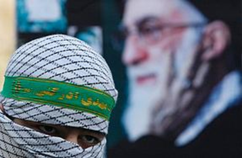 Iranian dresses up as Palestinian (photo credit: ASSOCIATED PRESS)