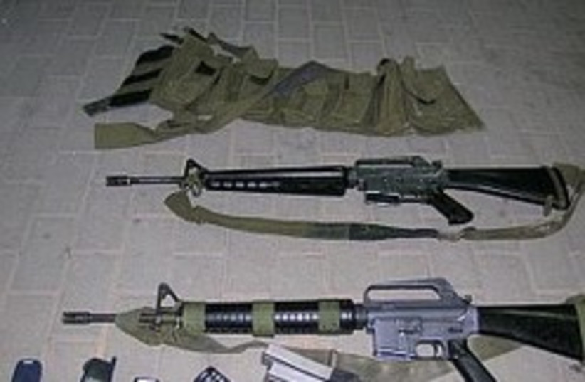 M-16 rifles were also stolen from the base [illust (photo credit: Photo: IDF [file])