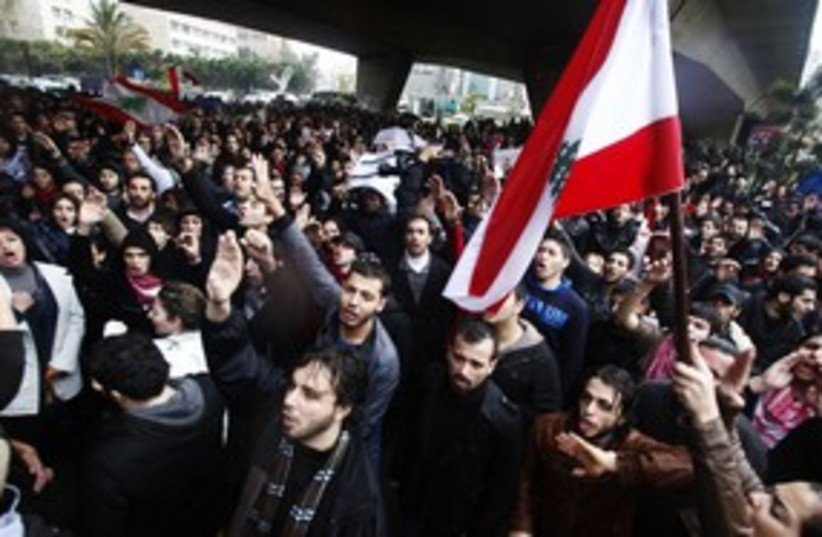 Lebanon protests_311 Reuters (photo credit: REUTERS/STR New)