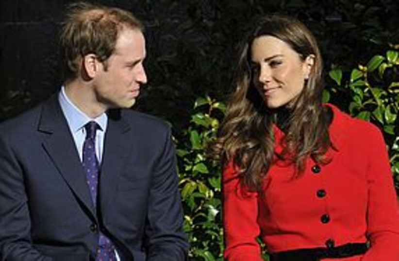 Britain's Prince William and Kate Middleton 311 REUTERS (photo credit: REUTERS)