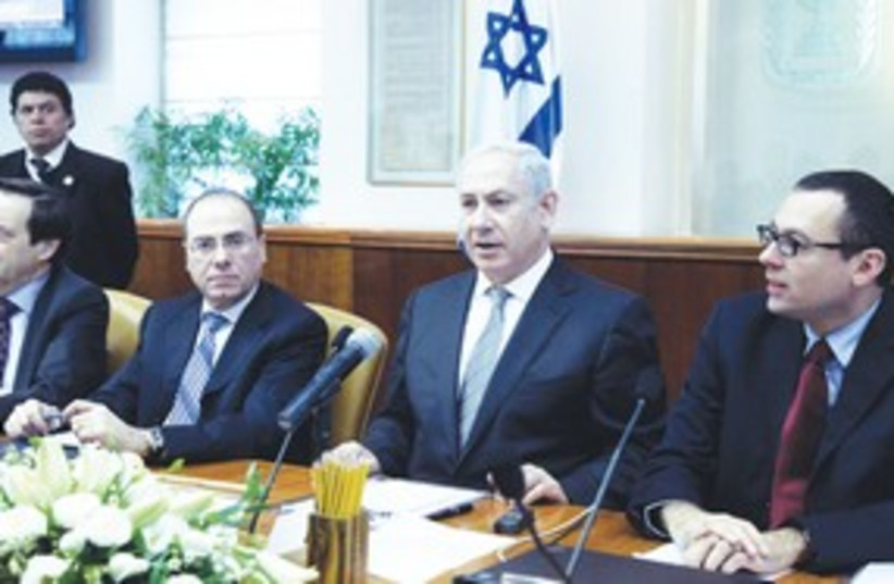 Prime Minister Binyamin Netanyahu at cabinet meeting 311 (photo credit: Marc Israel Sellem/The Jerusalem Post)