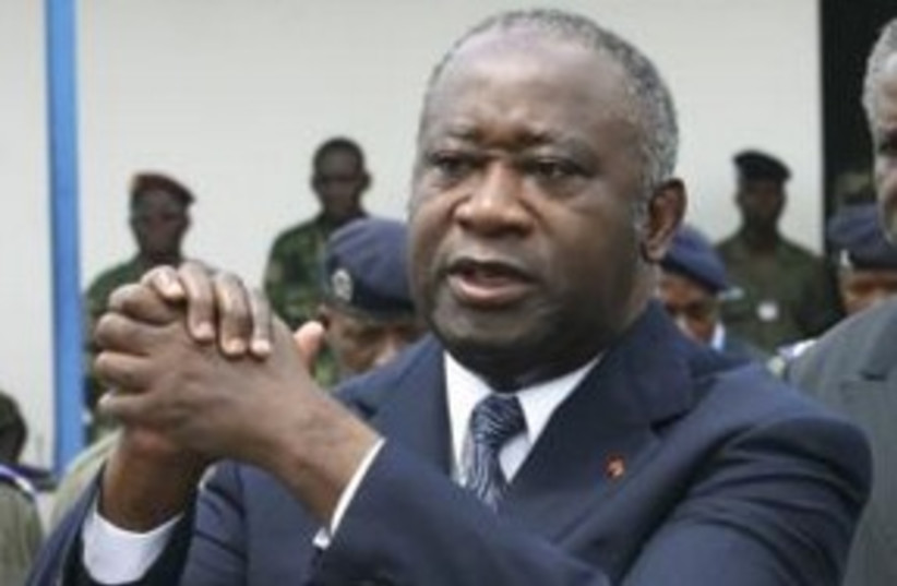 Deposed Ivory Coast leader Laurent Gbagbo 311 (R) (photo credit: REUTERS/Luc Gnago)